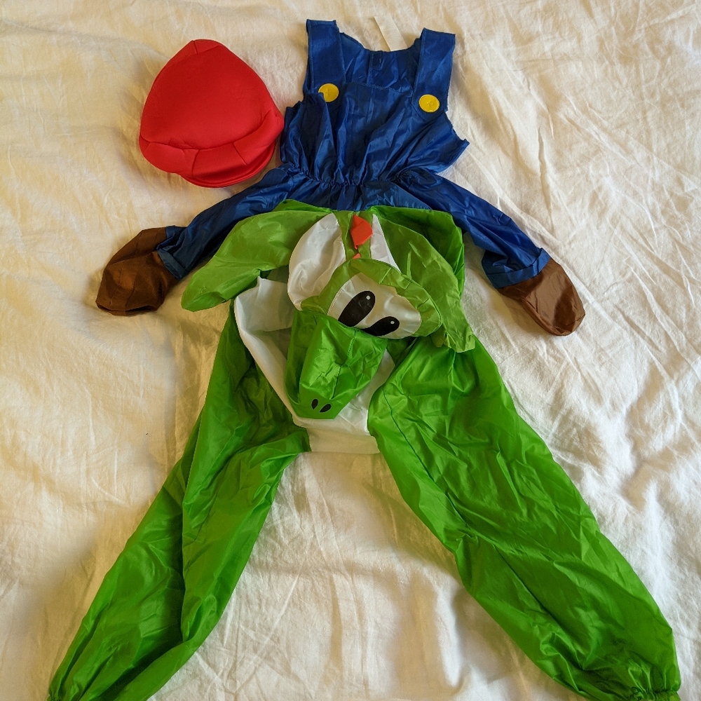 Mario Riding Yoshi Kids Costume